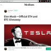 Tesla BTC giveaway