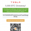 Tesla 5000 BTC giveaway 