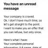 You have an unread message